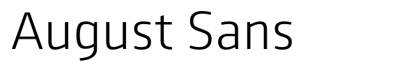 August Sans font preview
