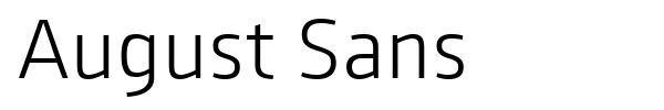 August Sans font preview
