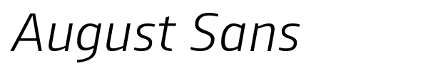 August Sans font preview