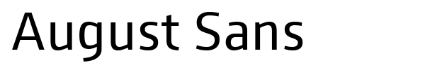 August Sans font preview