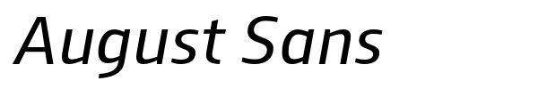 August Sans font preview