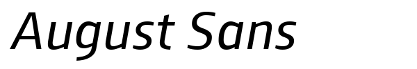 August Sans font preview