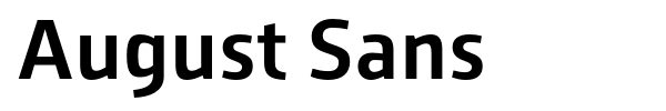 August Sans font preview