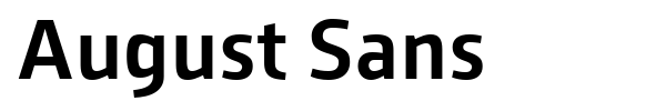 August Sans font preview