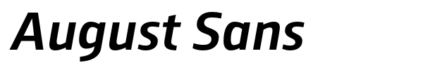 August Sans font preview