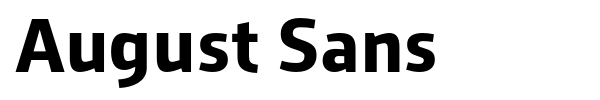 August Sans font preview