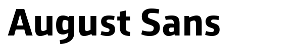 August Sans font preview