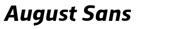 August Sans font preview