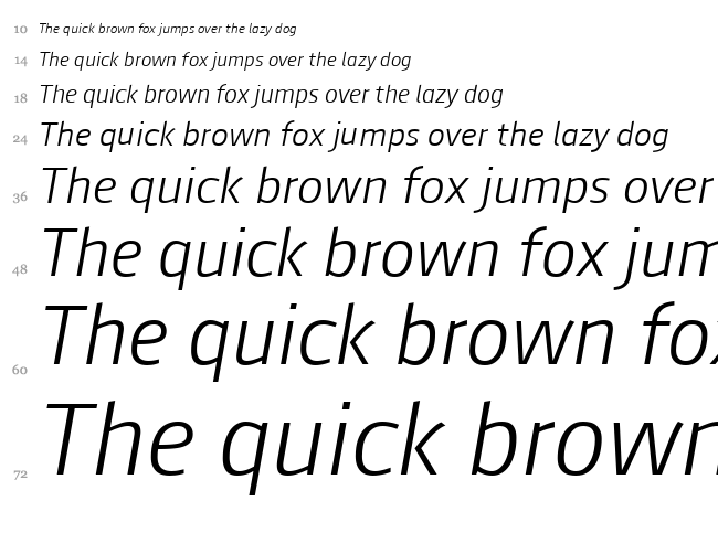 August Sans font waterfall