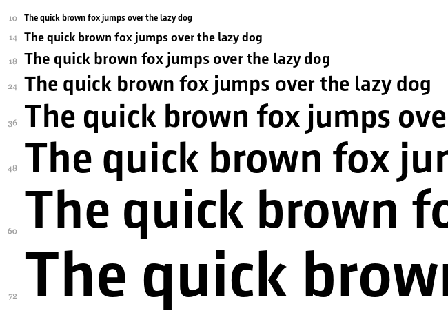 August Sans font waterfall