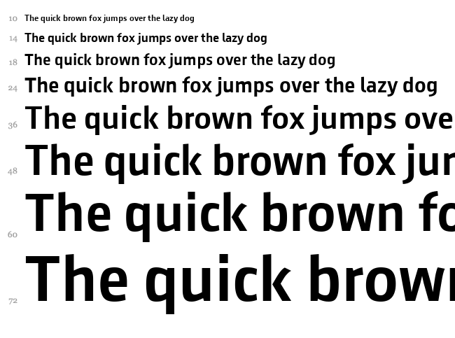 August Sans font waterfall