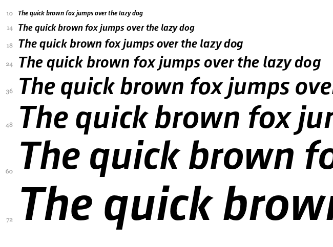 August Sans font waterfall