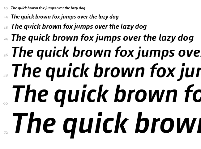August Sans font waterfall