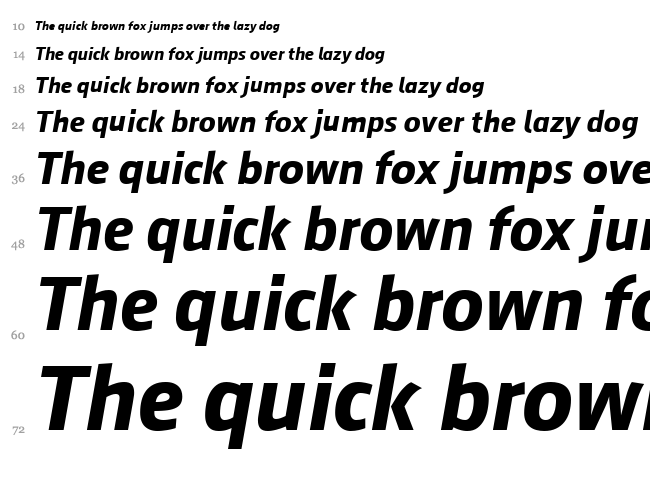 August Sans font waterfall