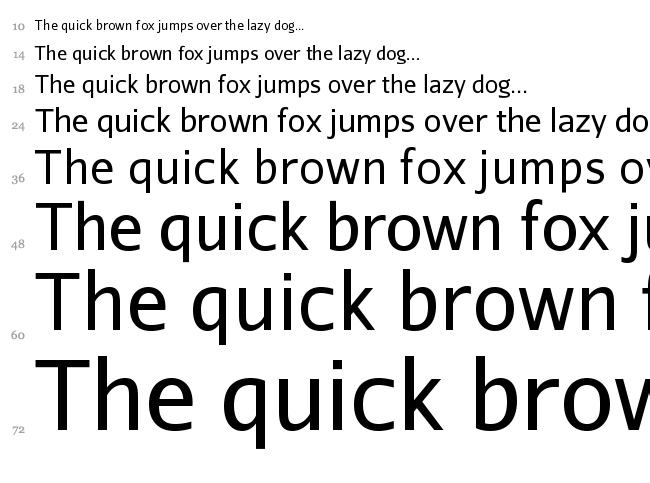 Aurulent Sans font waterfall