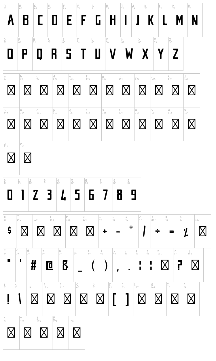 Australia Title font map