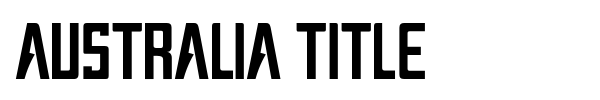 Australia Title font