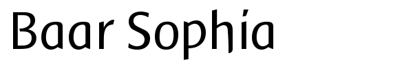 Baar Sophia font