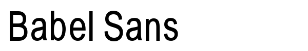 Babel Sans font