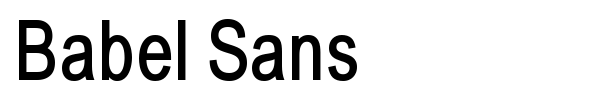 Babel Sans font preview