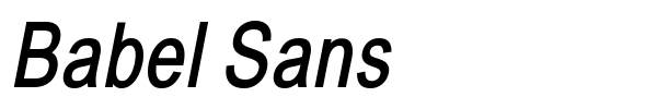 Babel Sans font preview