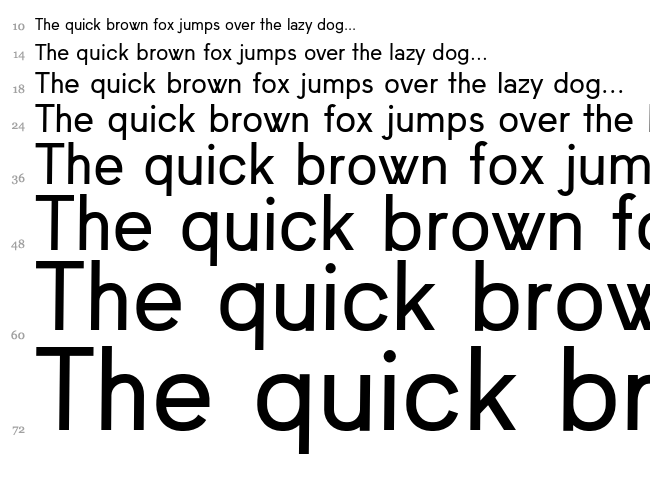 Bacon Sans font waterfall