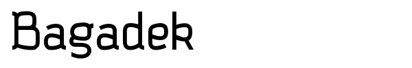 Bagadek font