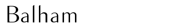 Balham font preview