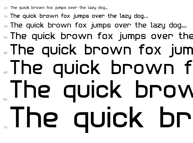 Basic Sans Serif 7 font waterfall