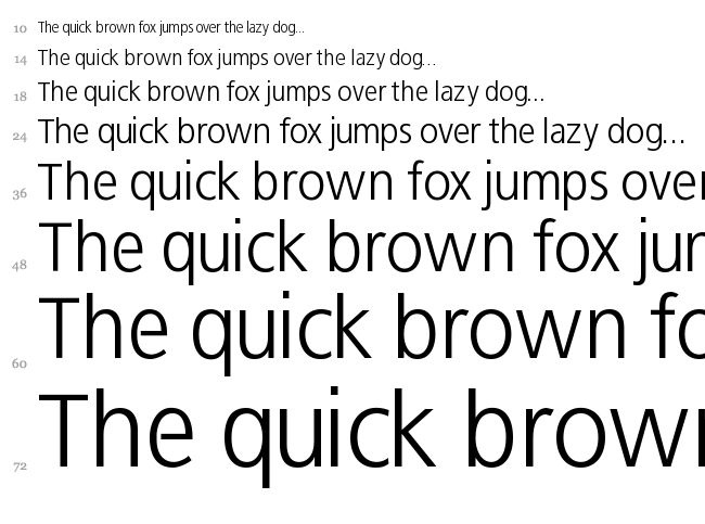 Bastardus Sans font waterfall