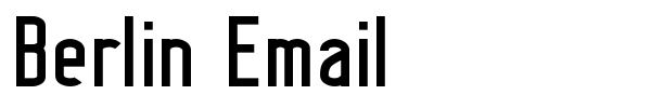 Berlin Email font