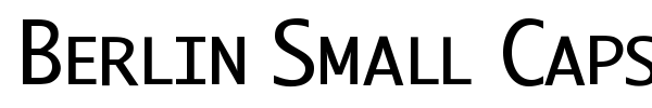 Berlin Small Caps font