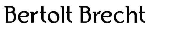 Bertolt Brecht font