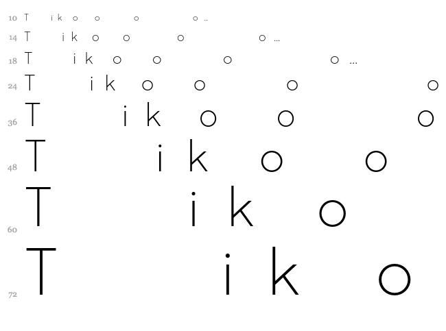 Biko font waterfall