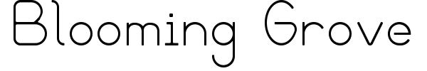 Blooming Grove font preview