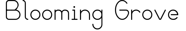 Blooming Grove font preview