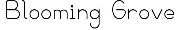 Blooming Grove font preview