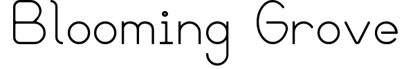 Blooming Grove font preview
