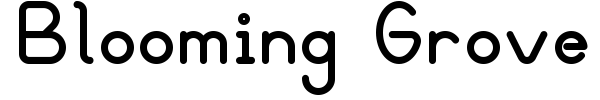 Blooming Grove font preview