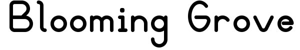 Blooming Grove font preview