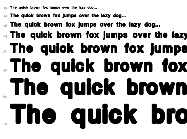 Bold bold font waterfall