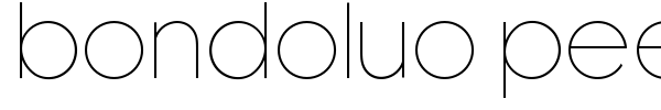Bondoluo Peek font preview
