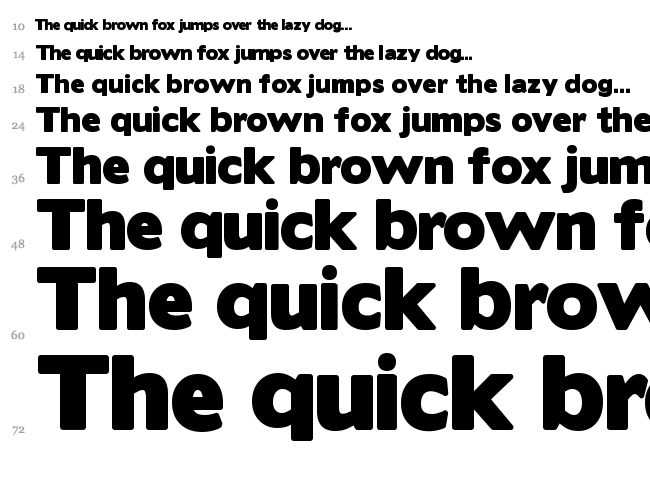 Boris Black Bloxx font waterfall