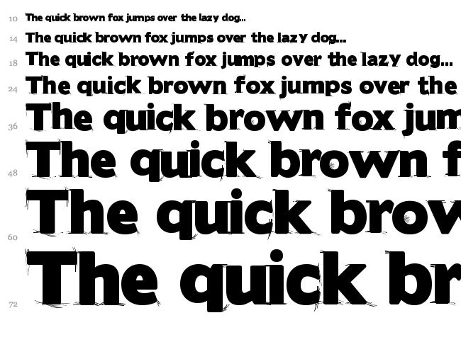 Boris Black Bloxx font waterfall