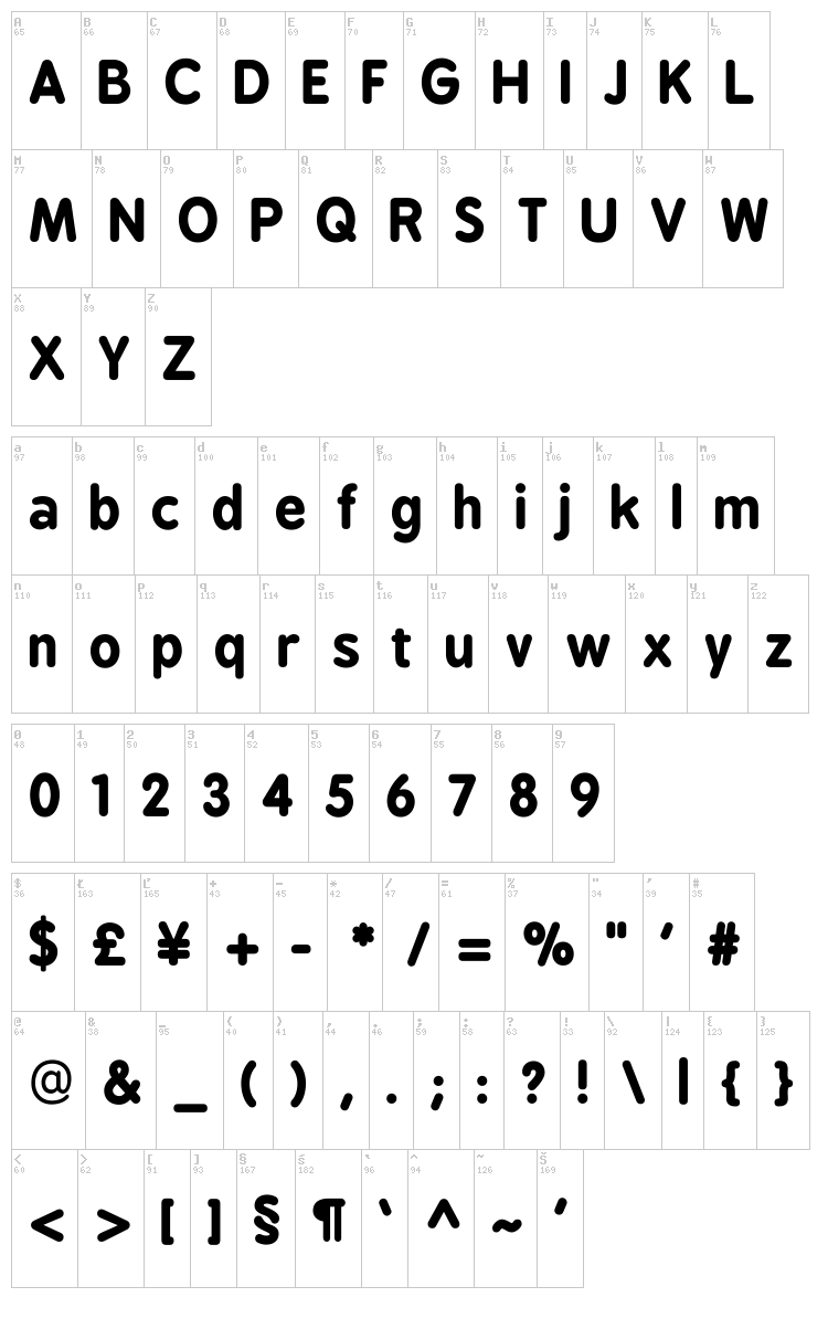 BPreplay font map
