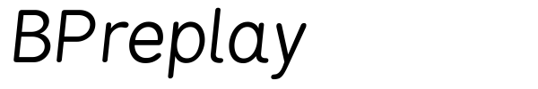 BPreplay font