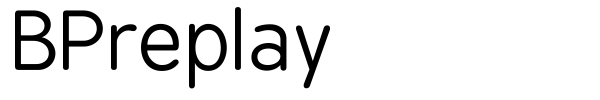 BPreplay font preview