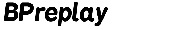 BPreplay font preview