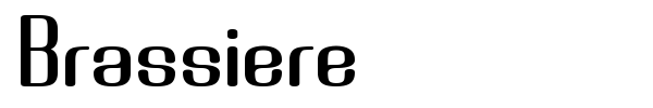 Brassiere font preview