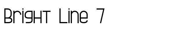 Bright Line 7 font